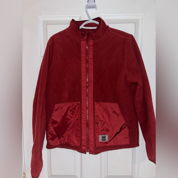 Vans Jackets & Blazers - Vans Burgundy Fleece Jacket